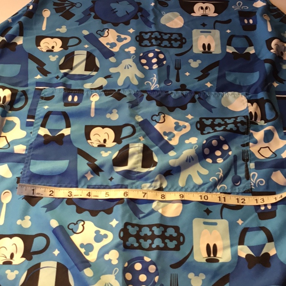 Disney Parks Mickey Mouse Adult Blue Kitchen Apron - Picture 13 of 14
